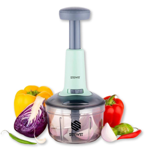 Steel Large Manual Hand-Press Vegetable Chopper & Mixer Cutter – Heavy Duty Kitchen Tool